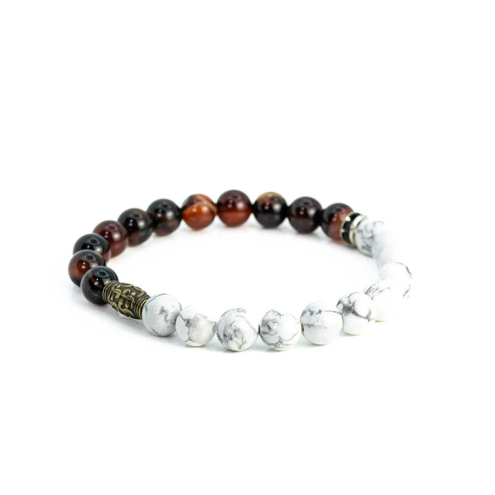 Red Tiger Eye and Howlite Bracelet Yiwu Shanmei Jane
