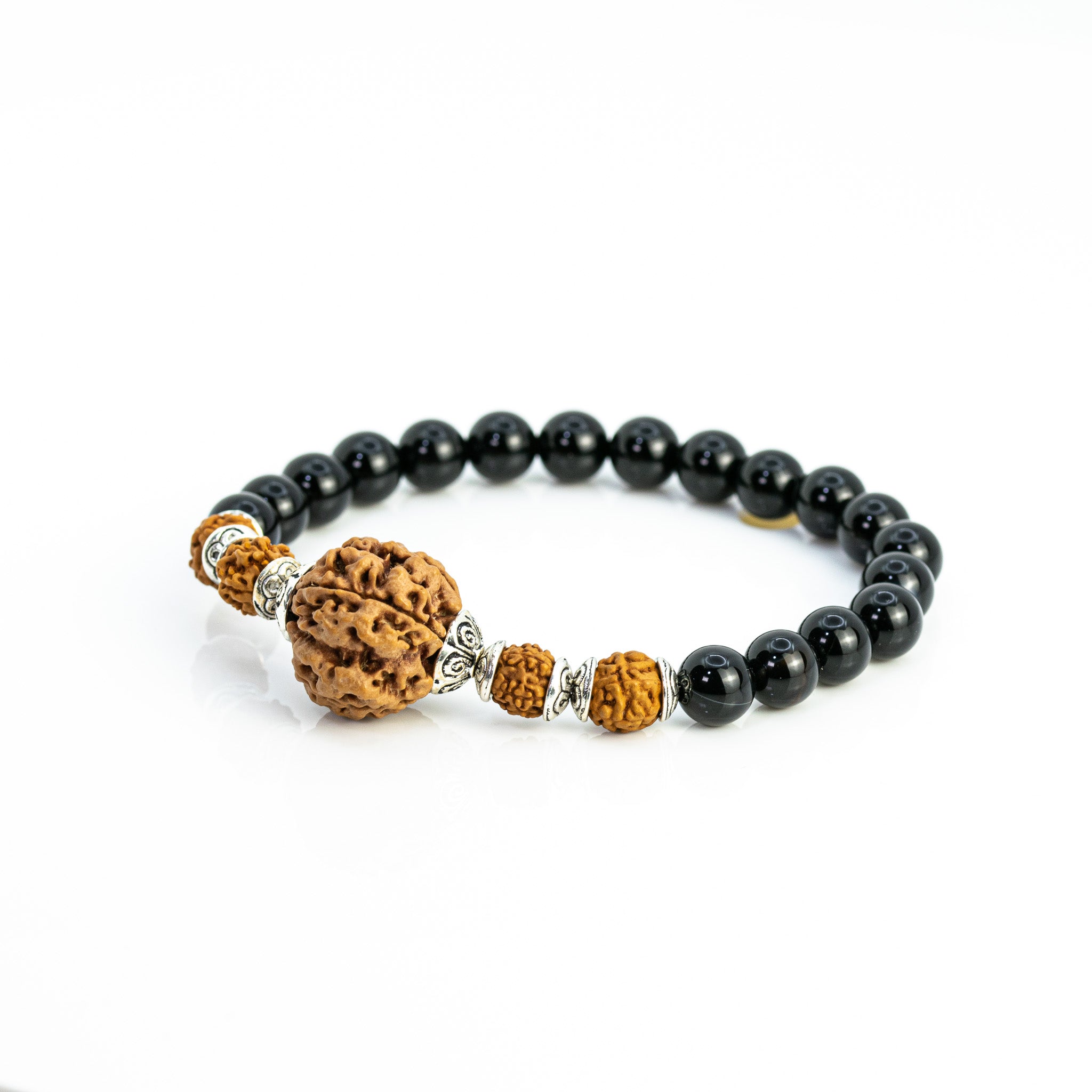 Big Rudraksh and Onyx Bracelet 2 for Growth, protecion & peace