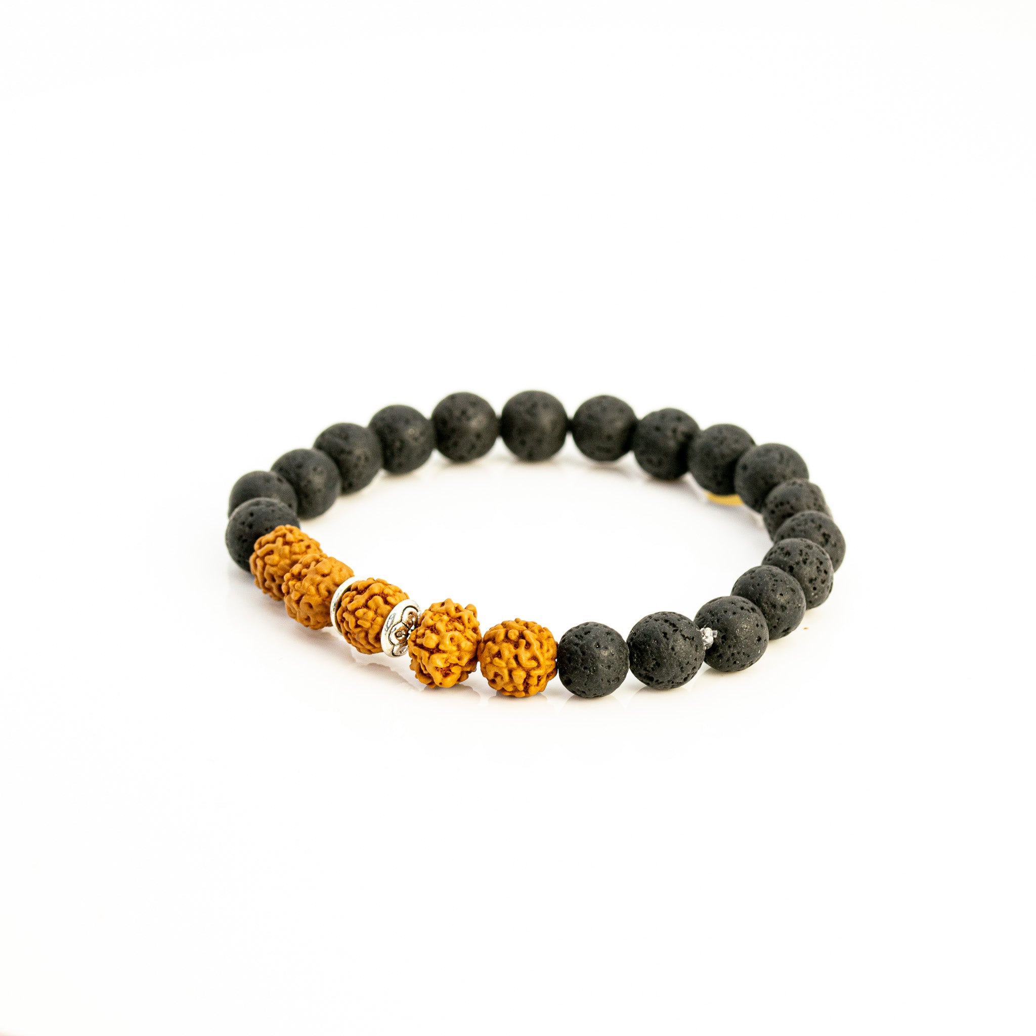 Rudraksh and Lava Stone bracelet for success
