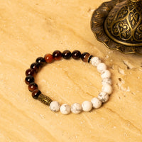 Red Tiger Eye and Howlite Bracelet Yiwu Shanmei Jane