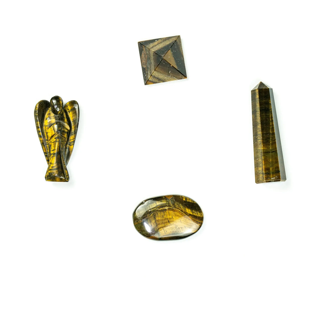 Tiger Eye Reiki Set for Confidence & Courage RAW