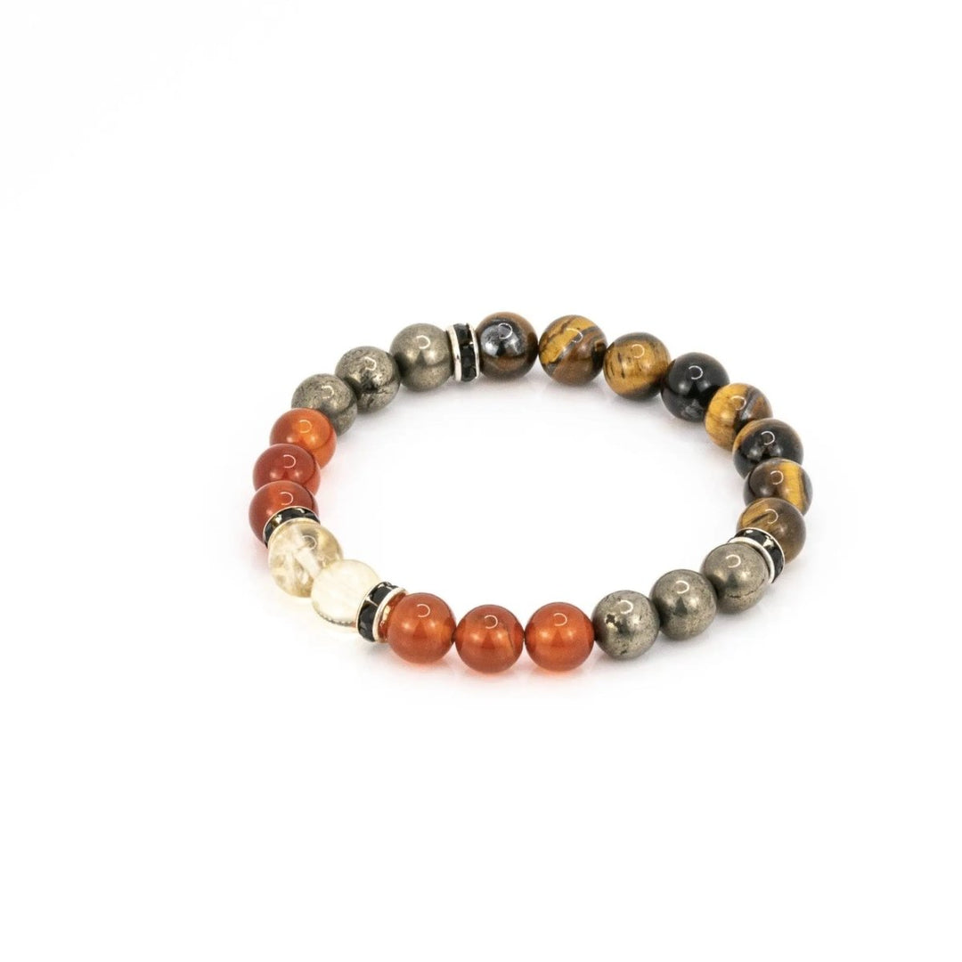 Wealth Bracelet with Citrine, Pyrite, Tiger Eye, Red Carnelian Yiwu Shanmei Jane